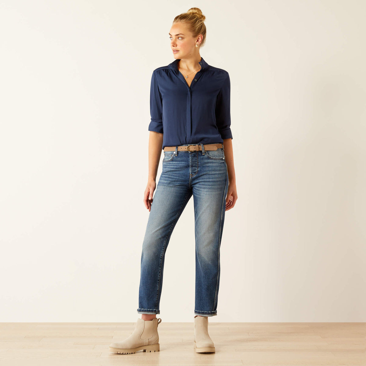 High Rise Bridle Slim Straight Leg Jeans - Ariat Trusted
