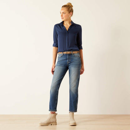 High Rise Bridle Slim Straight Leg Jeans - Ariat Trusted