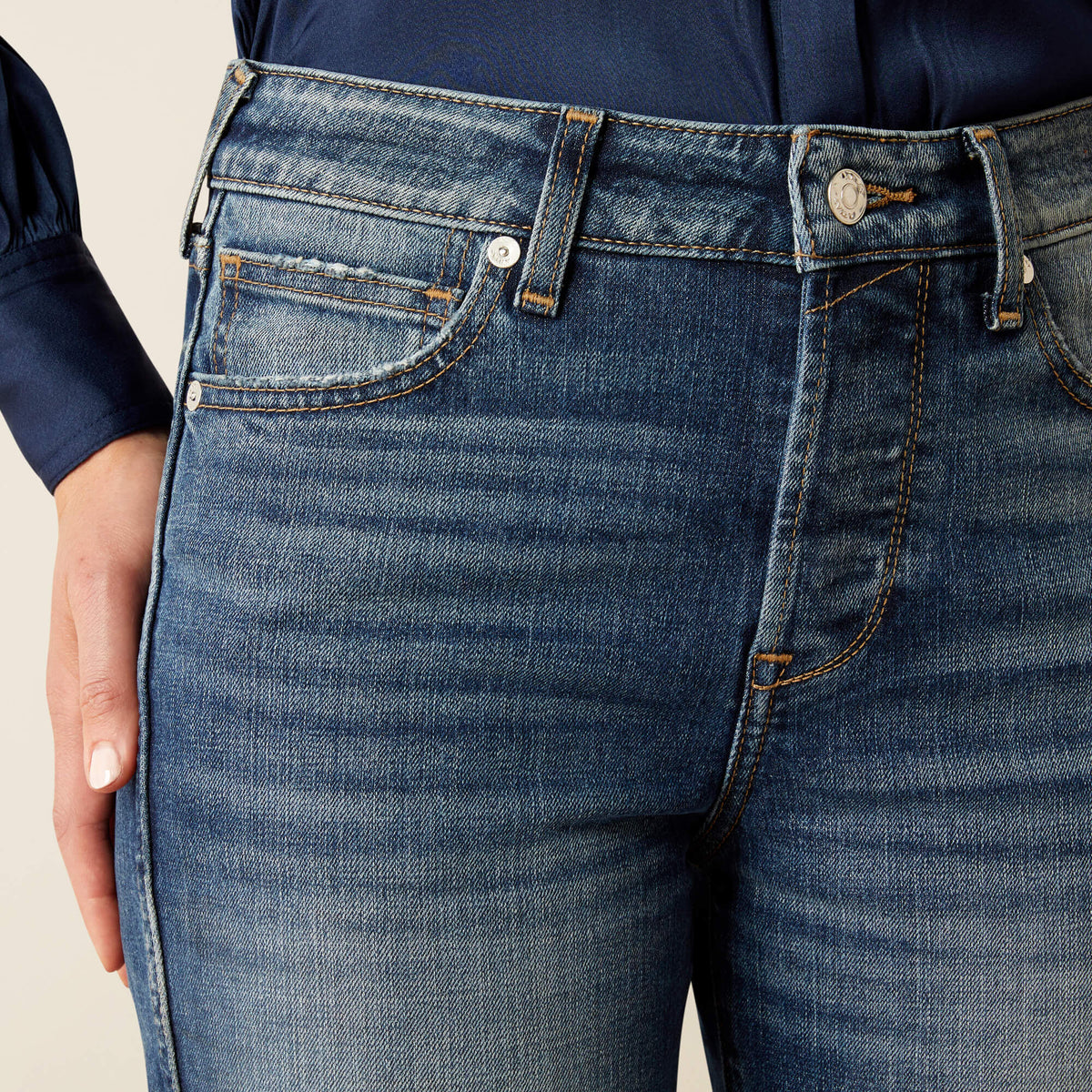 High Rise Bridle Slim Straight Leg Jeans - Ariat Trusted
