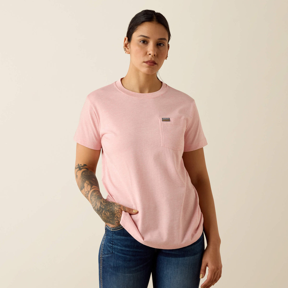 Rebar Cotton Strong Space Dyed T-Shirt - Ariat Popular