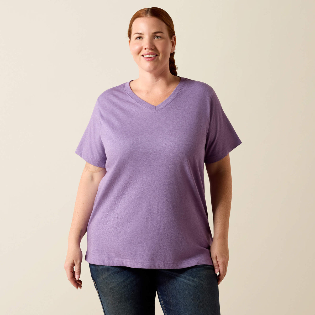 Rebar Cotton Strong Standard V-Neck T-Shirt - Ariat Smart Buy