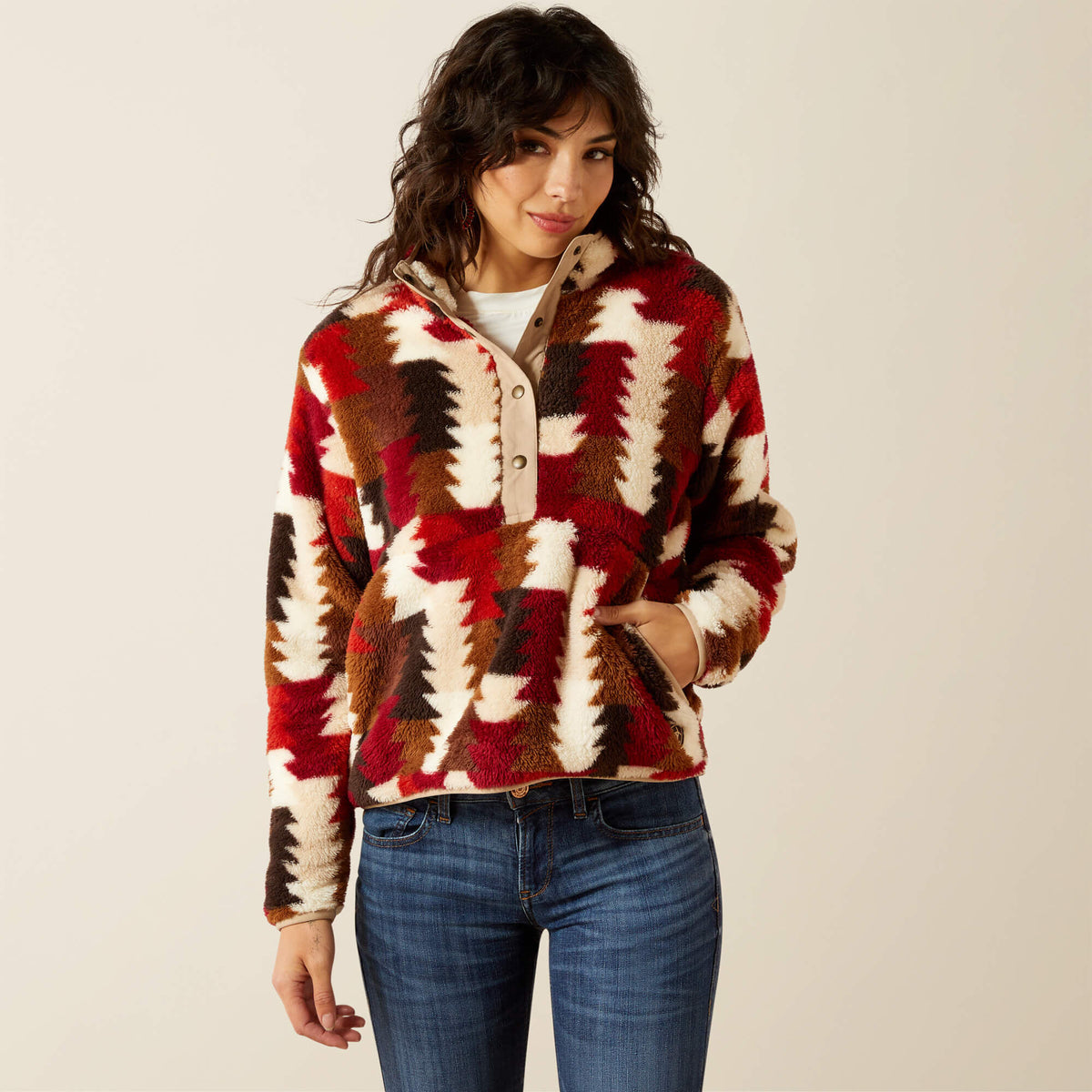 Berber Snap Front Sweatshirt - Ariat Deals