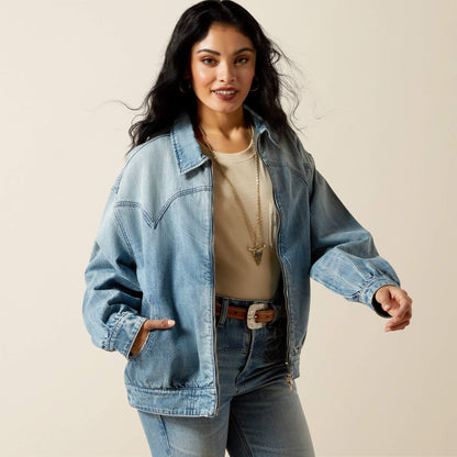 Cheyenne Denim Bomber Jacket - Ariat Popular