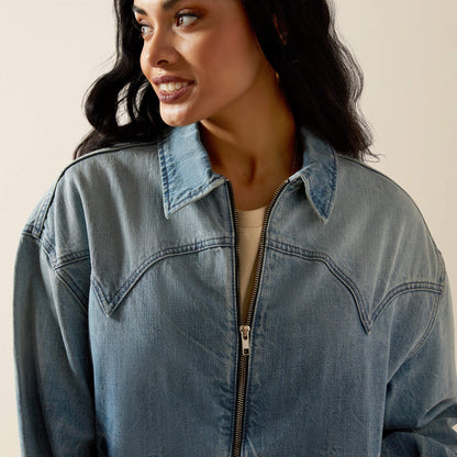 Cheyenne Denim Bomber Jacket - Ariat Popular