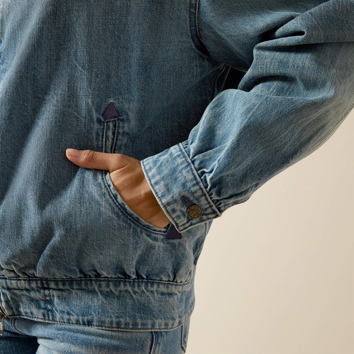 Cheyenne Denim Bomber Jacket - Ariat Popular