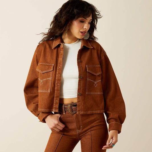Boxy Cropped Denim Jacket - Ariat Exclusive