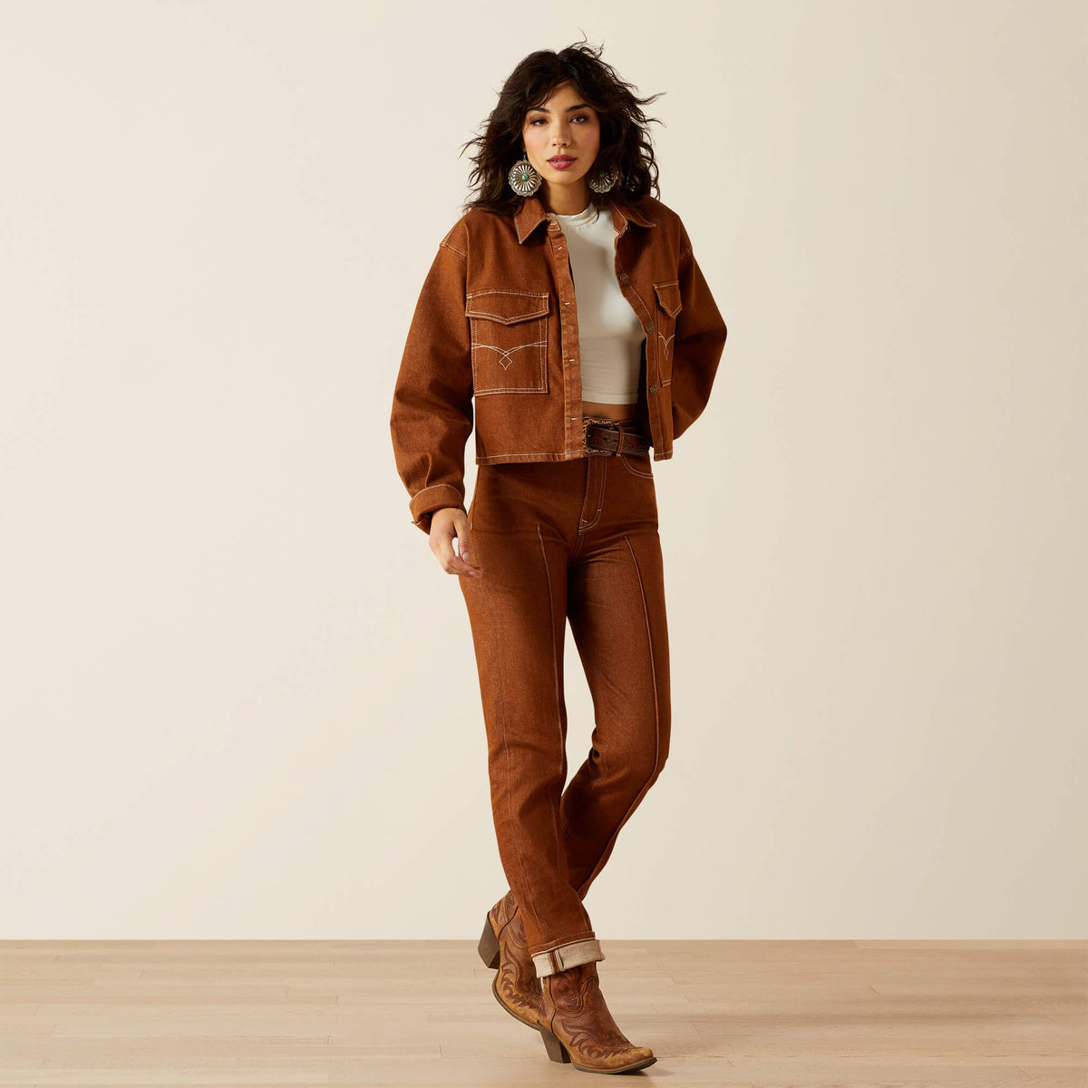Boxy Cropped Denim Jacket - Ariat Exclusive