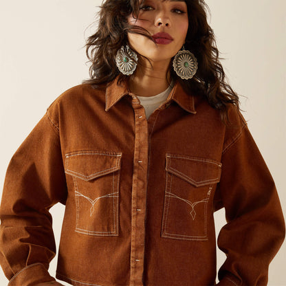 Boxy Cropped Denim Jacket - Ariat Exclusive