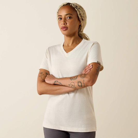 Rebar Cotton Strong Standard V-Neck T-Shirt - Ariat Exclusive