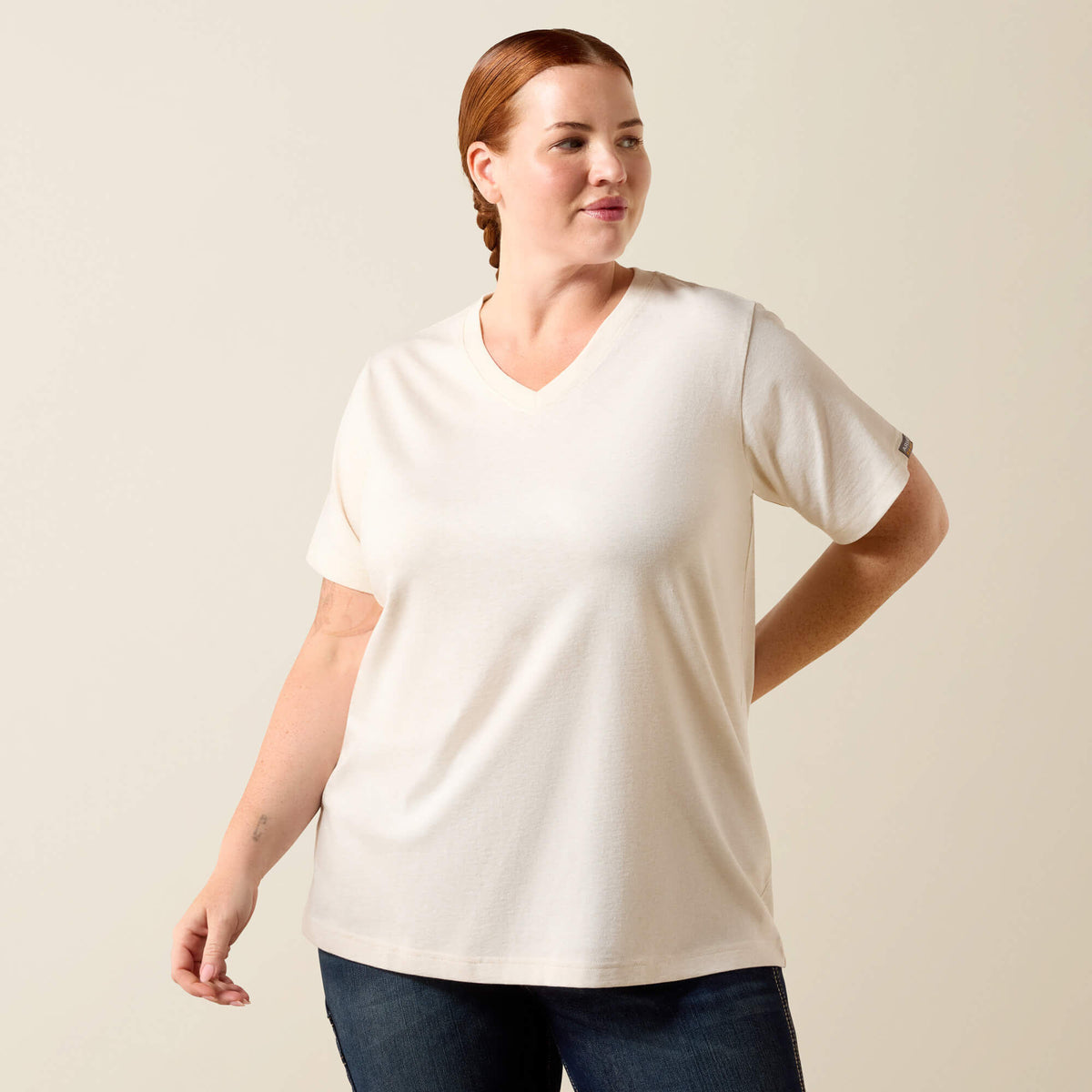 Rebar Cotton Strong Standard V-Neck T-Shirt - Ariat Exclusive