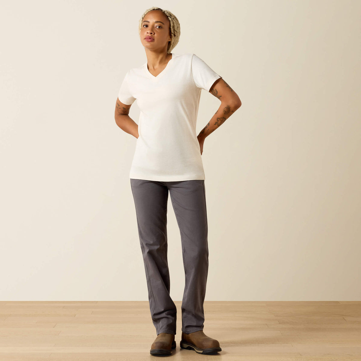 Rebar Cotton Strong Standard V-Neck T-Shirt - Ariat Exclusive