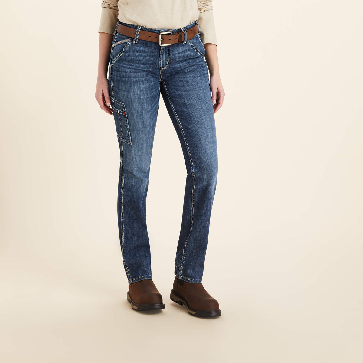 FR Perfect Rise Perfect Rise DuraLight Stretch Cell Phone DuraStretch Straight Leg Jeans - Ariat Value