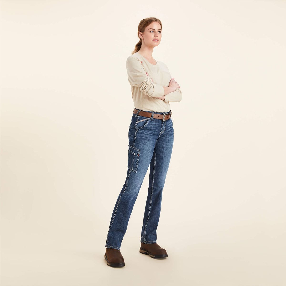 FR Perfect Rise Perfect Rise DuraLight Stretch Cell Phone DuraStretch Straight Leg Jeans - Ariat Value