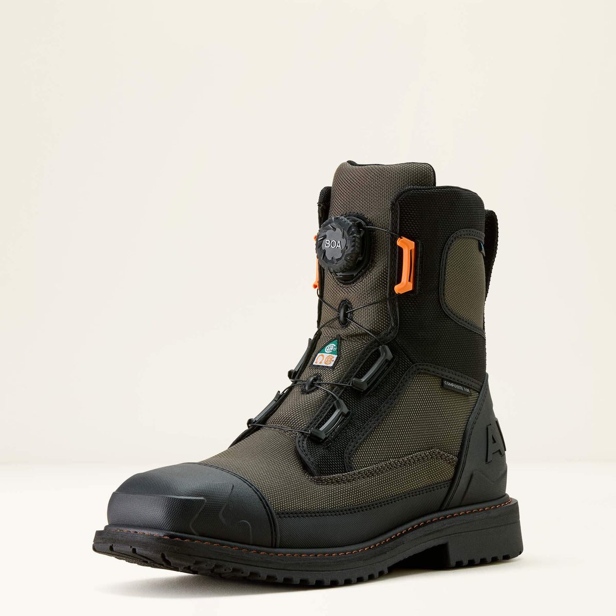 RigTEK Wildcat BOA 8" CSA Waterproof Wide Square Toe Composite Toe Work Boot - Ariat Classic