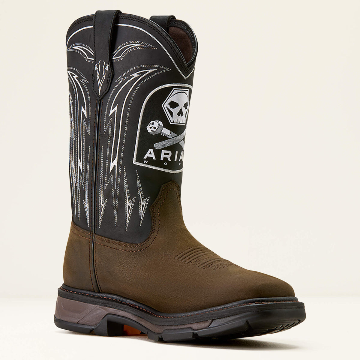 WorkHog XT Bolt Skull Waterproof Wide Square Toe Work Boot - Ariat New