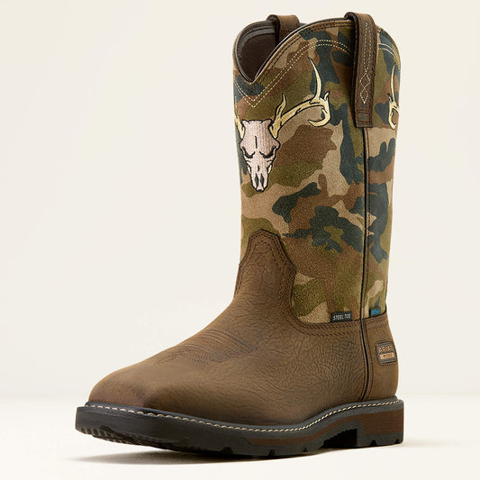Groundbreaker Antler Waterproof Wide Square Toe Steel Toe Work Boot - Ariat Smart Buy