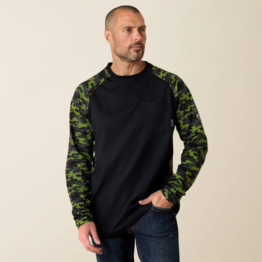 FR Stretch Camo Baseball T-Shirt - Ariat Popular