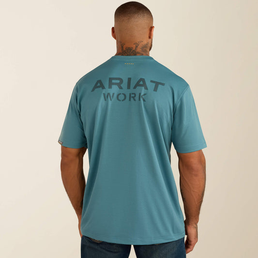 Rebar Heat Fighter Textured Logo T-Shirt - Ariat Featured