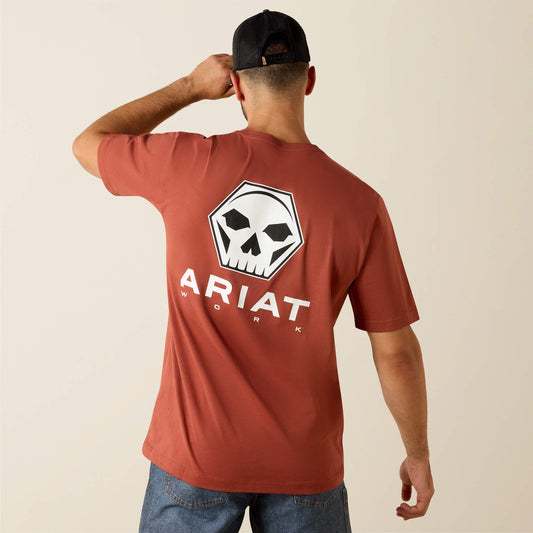 Rebar Cotton Strong Bolt Skull T-Shirt - Ariat Sale