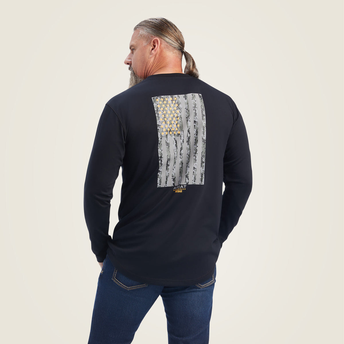 Rebar Workman Reflective Flag Graphic T-Shirt - Ariat Quality