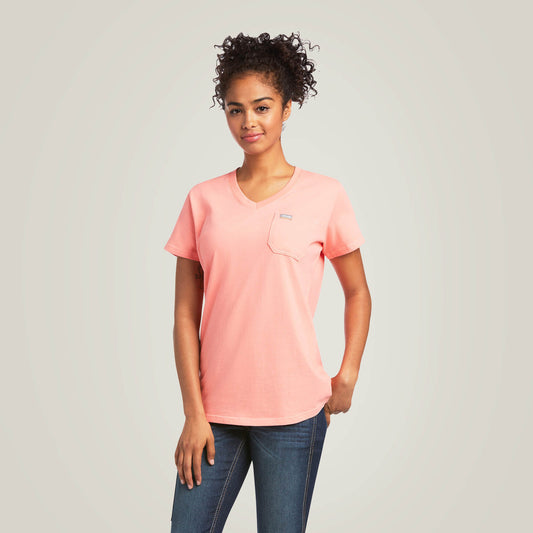 Rebar Cotton Strong V-Neck T-Shirt - Ariat Exclusive