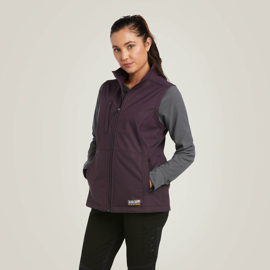 Rebar Stretch Canvas Softshell Vest - Ariat Signature