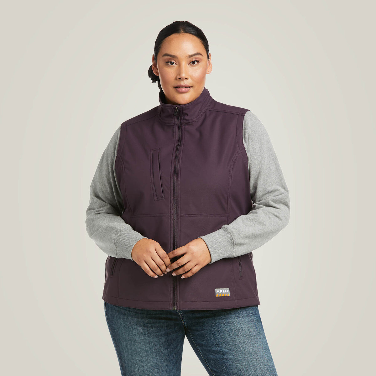 Rebar Stretch Canvas Softshell Vest - Ariat Signature