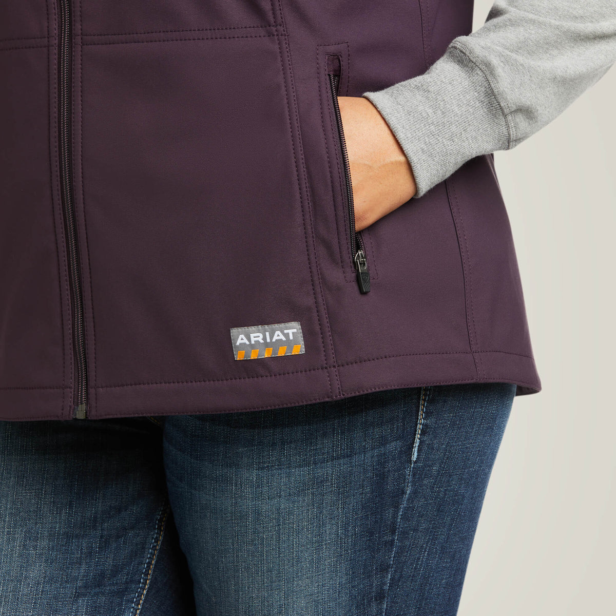 Rebar Stretch Canvas Softshell Vest - Ariat Signature