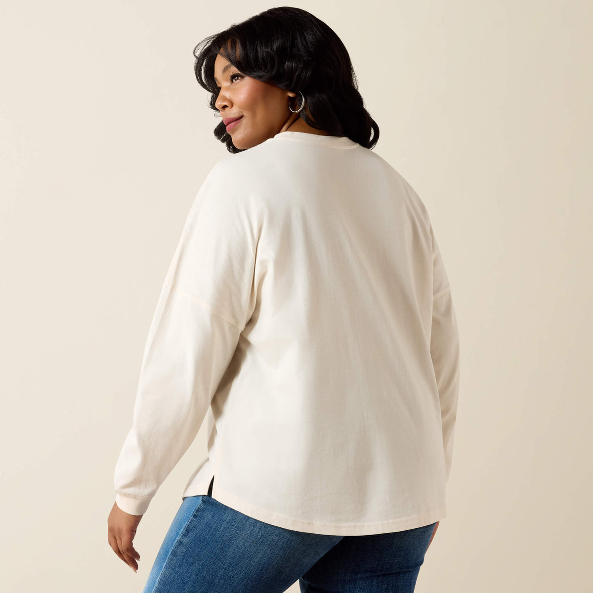 Canvas Oversized Long Sleeve T-Shirt - Ariat Discount