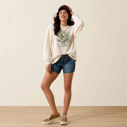 Canvas Oversized Long Sleeve T-Shirt - Ariat Discount
