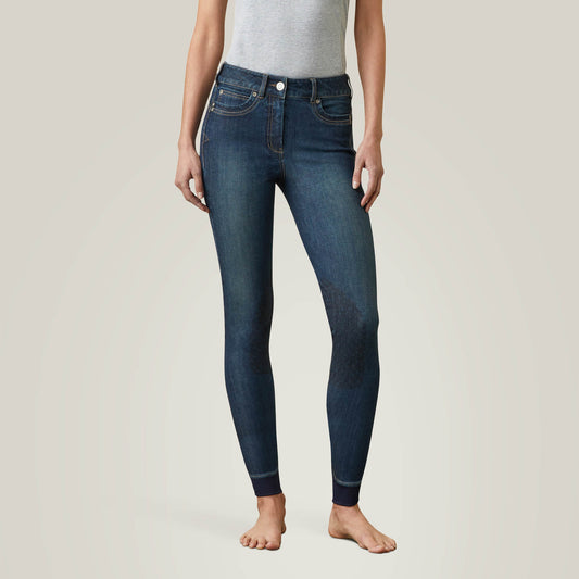 Halo Denim Knee Patch Breech - Ariat Customer Favorite