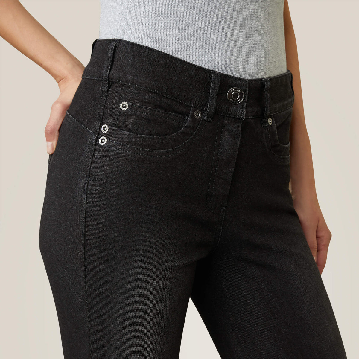 Halo B Denim Knee Patch Breech - Ariat Trusted