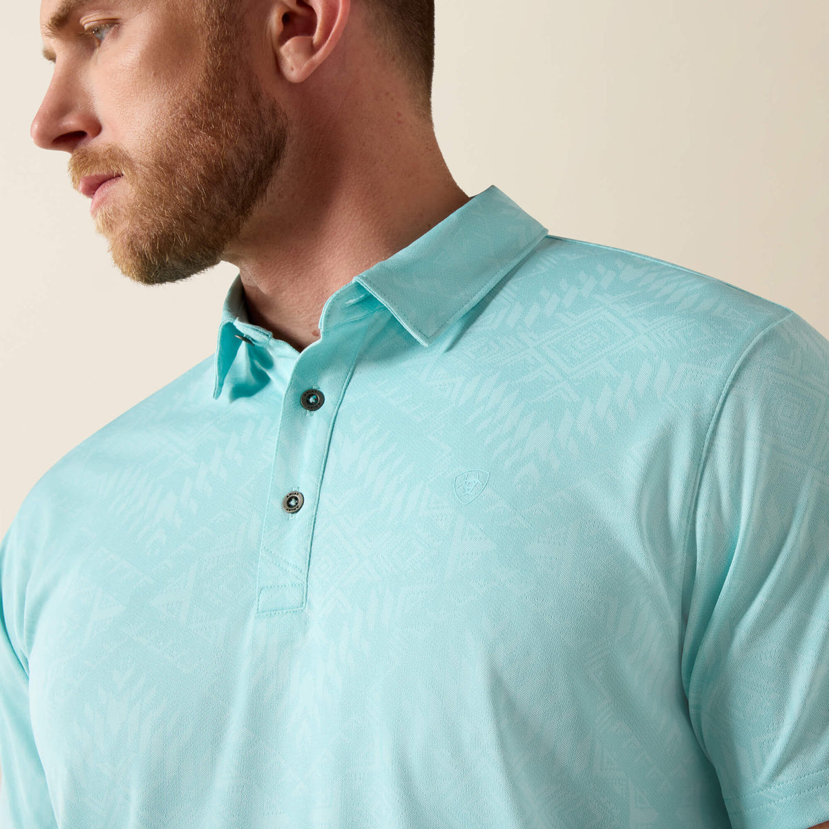 Jacquard Printed Fitted Polo - Ariat Exclusive